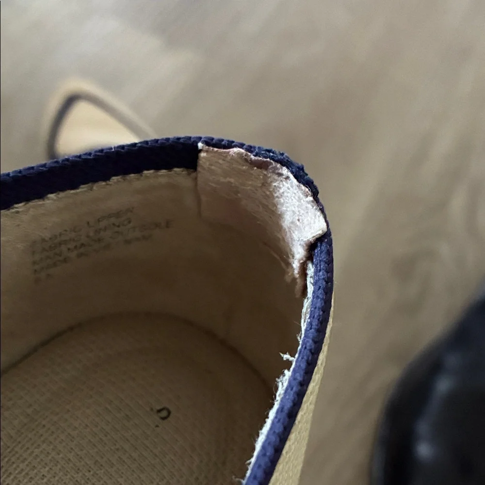 Birdies Blackbird Eggshell Navy Knit Point Toe Loafers - Picture 5 of 8